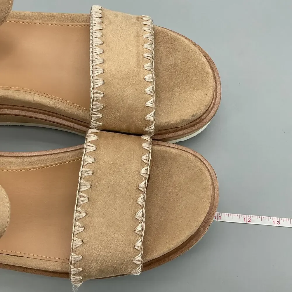 NEW Wild Pair Women’s Milliee Platform Sandals Tan Size 9.5M